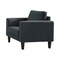 Saltoro Sherpi 35 Inch Modern Accent Chair, Tufted Foam Seat, Track Arms, Dark Teal Velvet